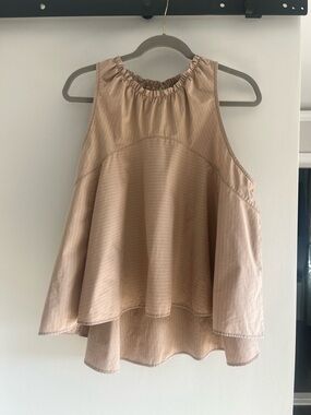 Free People Ruffled Neck Tank
